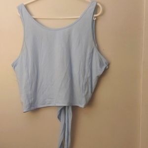 Lululemon Tank Top/ Sexy/ Sz 8/Baby Blue/ Tie Up/ NWOT/ Yoga/ Gym/ Beach